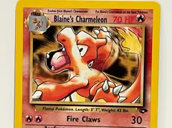 Vintage 2000 Pokemon TCG Gym Challenge BLAINE'S CHARMELEON 31/132 NM Eng, Unltd - Image 2