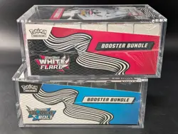 2x Pokemon SV10.5 Black Bolt White Flare Sealed Booster Bundle Display W/Acrylic - Image 5