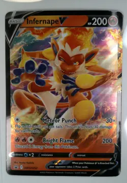 JUMBO Infernape V SWSH252 Black Star Promo Pokemon PACK FRESH - Image 1