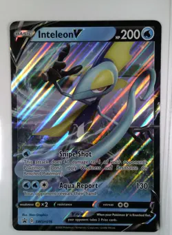 Inteleon V SWSH016 Rare Promo Pokemon TCG JUMBO Water - Image 1