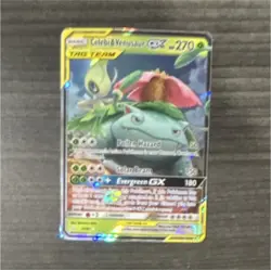 Pokemon Celebi & Venusaur GX SM-Team Up Ultra Rare Holo 1/181 270 HP Eng - Image 1