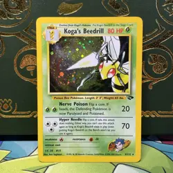 Pokemon 2001 Gym Challenge Kogas Beedrill Holo - 9/132- LP - Image 1