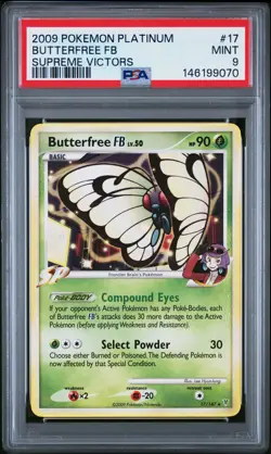 2009 POKEMON PLATINUM SUPREME VICTORS #17 BUTTERFREE FB PSA 9 - Image 1