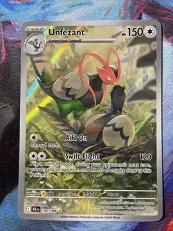 Unfezant Pokemon TCG Illustration Rare Full Art 150/086 Black Bolt- NM Condition - Image 1