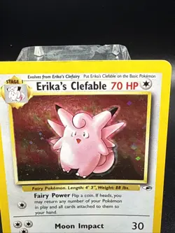 Pokemon TCG Erika's Clefable Gym Heroes Holo Rare - Image 2