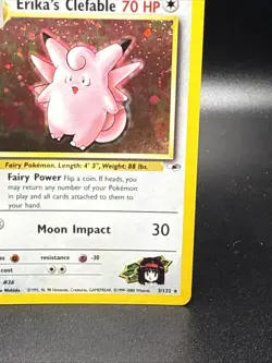 Pokemon TCG Erika's Clefable Gym Heroes Holo Rare - Image 4