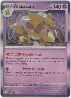 Alakazam Pokemon Mega Evolution Staff Promo #003 - Image 1