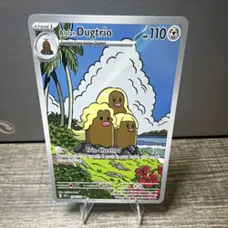 Pokemon Alolan Dugtrio 208/192 Stage 1 110 HP 120 Attack Metal Pokemon TCG - Image 1
