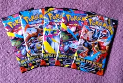 Pokemon TCG Mega Evolution Booster Pack Sealed Lot of 5 - Image 1