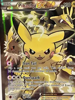 Pokemon Pikachu EX Red & Blue Coll. Black Star Full Art Promo XY124 PSA 7 - Image 5