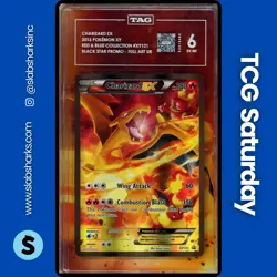 2016 POKEMON XY PROMO RED & BLUE COLLECTION #XY121 CHARIZARD EX FULL ART TAG 6 - Image 1