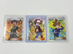 Pokemon TCG S- Chinese Card Red Blue Brock Set of 3 Rare NM - Image 1