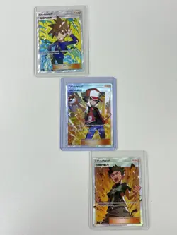 Pokemon TCG S- Chinese Card Red Blue Brock Set of 3 Rare NM - Image 3