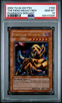 The Fiend Megacyber *PSA 10* PSV-100 *Ultra Rare* Pharaoh's Servant * 2002 - Image 1