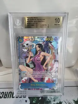 BGS 10 Boa Hancock English Manga Alt Art OP07-051 One Piece TCG - Image 1