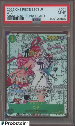 2025 One Piece EB03 Japanese #061 Uta Manga Alternate Art PSA 9 MINT - Image 1