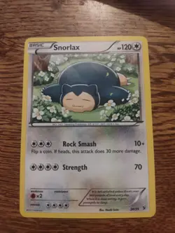 Vintage Rare Snorlax 26/39 Kalos XY Starter Set Pokemon TCG - Image 1