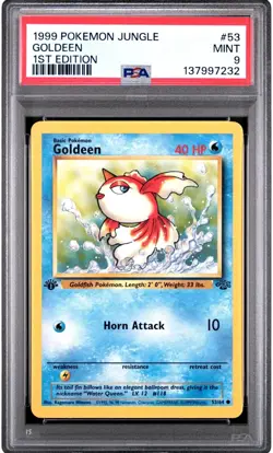 Goldeen 1999 Pokemon Jungle 1st Edition 53/64 PSA MINT 9 - Image 1