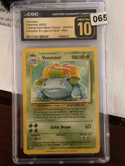 Pokemon Venusaur 003/034 Trading Card Game Classic Holo CGC Pristine 10 English - Image 1