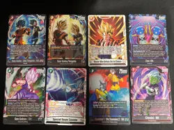 DBS DRAGON BALL FUSION WORLD DUAL EVOLUTION 8 CARD FOIL HOLO SR FB09 - NM - Image 1
