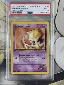 Pokemon TCG Sabrina's Abra Gym Heroes 1st Edition Common Card 91/132 - Image 1