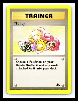 ✨ Mr. Fuji Trainer 58/62 - 1999 Fossil Set Pokemon Vintage TCG Card - Image 1