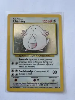 Chansey 3/102 Base Set 2 Holo Rare Pokemon Card - Image 3