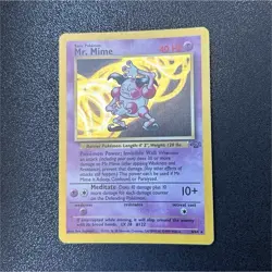Pokemon Mr. Mime 6/64 Jungle Rare 40 HP 1999 Wizards of the Coast Card wotc holo - Image 1