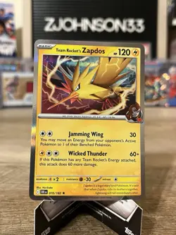 Pokemon TCG | Rare Team Rocket's Zapdos #70 | Holo | Destined Rivals | FAST SHIP - Image 1