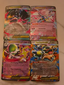 Pokemon 4 Card Lot Mega EX Mawile Diancie - Image 1