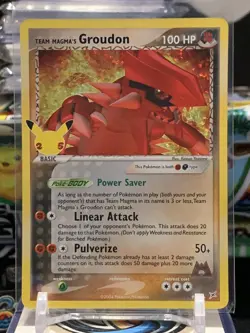 POKEMON TEAM MAGMA'S GROUDON 9/95 HOLO RARE CELEBRATIONS 25TH ANNIVERSARY NM 1R - Image 1