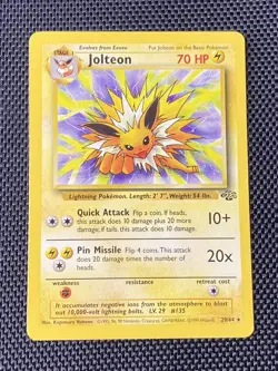 Pokemon Jolteon TCG Jungle 20/64 Regular Rare Non-Holo LP/NM - Image 1