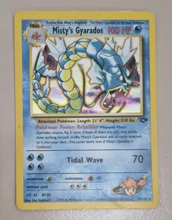 Pokemon Misty's Gyarados Gym Challenge Holo Rare 13/132 100HP Card - Image 1