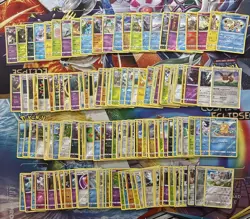 Pokemon Card Lot Fire Holo Reverse Holo 2017 Eevee Shiny Volcano 159 Cards - Image 1