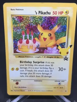 Birthday Pikachu Holo 24 Celebrations Classic Collection Pokemon 2021 NM - Image 1