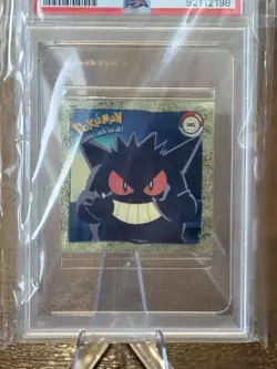 1999 Gengar Pokemon Sticker Series 1 Rare Gold #G02 PSA 9 - Image 2