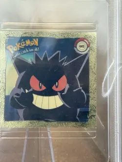 1999 Gengar Pokemon Sticker Series 1 Rare Gold #G02 PSA 9 - Image 4