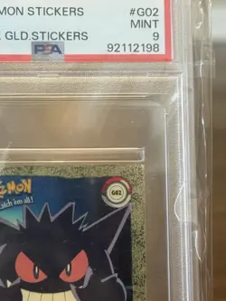 1999 Gengar Pokemon Sticker Series 1 Rare Gold #G02 PSA 9 - Image 5