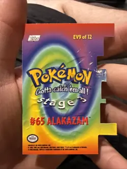 Pokemon Topps Series 2 Die Cut #65 Alakazam EV9 - Image 2