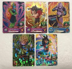 Lot of 5 Japanese Dragon Ball Super Dragonball Heroes TCG Promo Card Set - Image 1