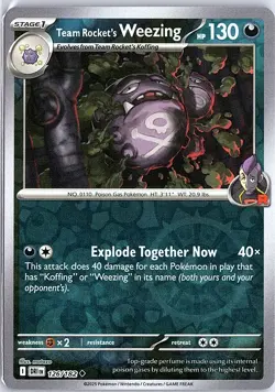 Team Rocket's Weezing - SV10: Destined Rivals 126/182 Reverse Holo Uncommon - Image 1