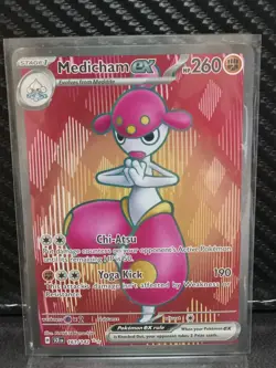 Medicham ex 161/142 Stellar Crown Ultra Rare Full Art Holo 260 HP Pokemon TCG - Image 4