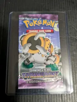 Pokemon Diamond And Pearl Stormfront EMPTY PACK Art - Regigigas Art In Toploader - Image 1