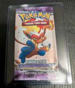 Pokemon - Stormfront - Diamond & Pearl - EMPTY Pack Art In Toploader - Image 1
