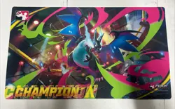 Pokemon TCG CHAMPION Mega Charizard X ex Playmat Play Official League Cup - Image 1