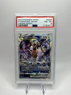 PSA 8 2023 Pokemon Crown Zenith Zeraora VSTAR Full Art GG43 - Image 1