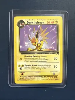 Pokemon TCG Dark Jolteon 38/82 Team Rocket 2000 Uncommon- LP - Image 1