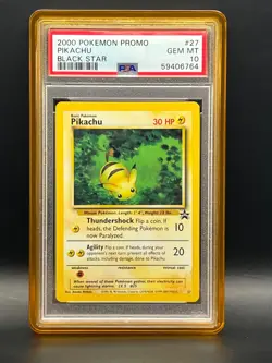 2000 Pokemon Promo- Pikachu #27 Black Star Promo- PSA Gem Mint 10 - Image 1