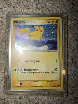 Pokemon Pikachu 012/017 POP Series 5 Holo 2007 Factory Error (Inverted Back) - Image 1
