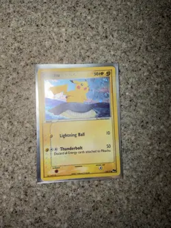 Pokemon Pikachu 012/017 POP Series 5 Holo 2007 Factory Error (Inverted Back) - Image 4